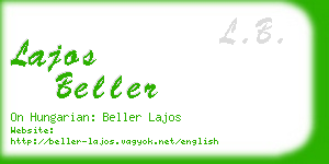 lajos beller business card